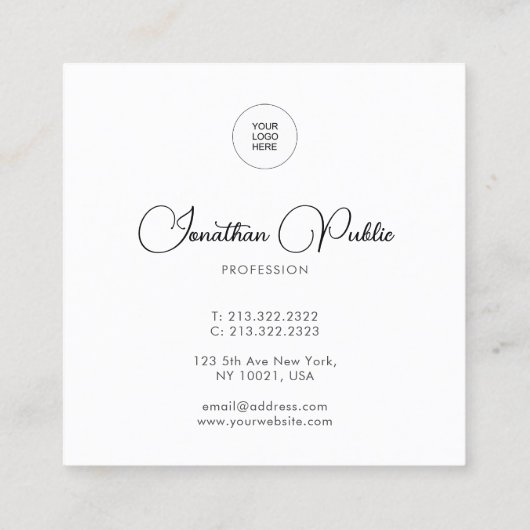 会社ロモダンゴのアップエレガントロードプロフェッショナル スクエア名刺 (裏面)