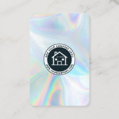 会社ロモダンゴホログラフィミニマルックQRコード 名刺 (裏面)