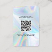 会社ロモダンゴホログラフィミニマルックQRコード 名刺 (正面)