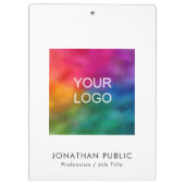 会社ロ企業のゴのビジネス追加文字カスタム クリップボード (裏面)