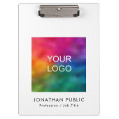 会社ロ企業のゴのビジネス追加文字カスタム クリップボード (正面)