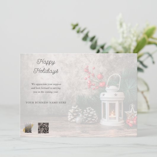 会社ロ素朴ゴQRコードビジネス シーズンカード (スタンド正面)