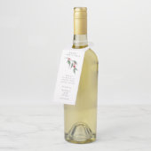 会社企業のの休日ギフト |クリスマスホリーB ボトルネックタグ (アングル)