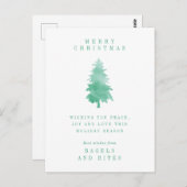 会社企業のの休日 |クリスマスツリーのポストカー ポストカード (正面/裏面)