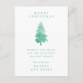 会社企業のの休日 |クリスマスツリーのポストカー ポストカード (正面)