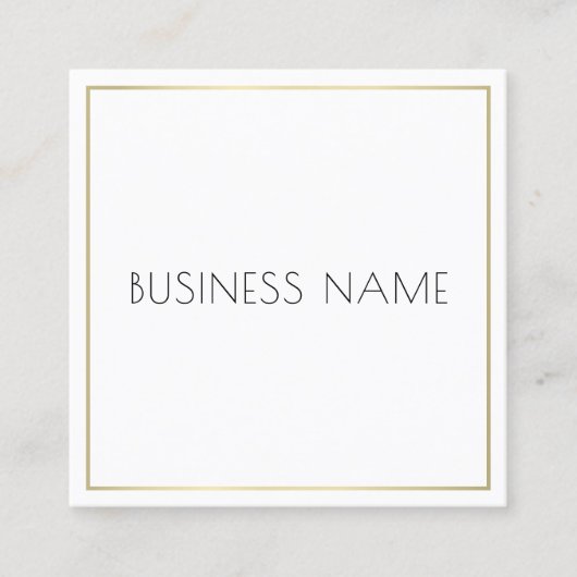 会社企業のテンプレートモダンエレガントシンプル スクエア名刺 (正面)