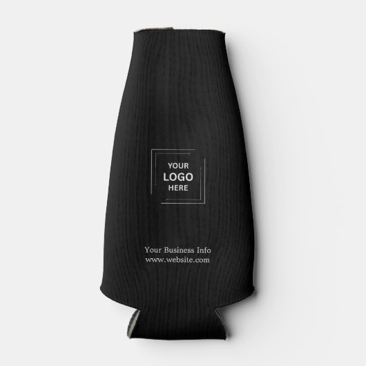 会社企業のミニマルカスタム主義ブラックビジネス ボトルクーラー (正面)