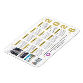 会社企業のロゴ付きスターカレンダー磁石 マグネット (左側)