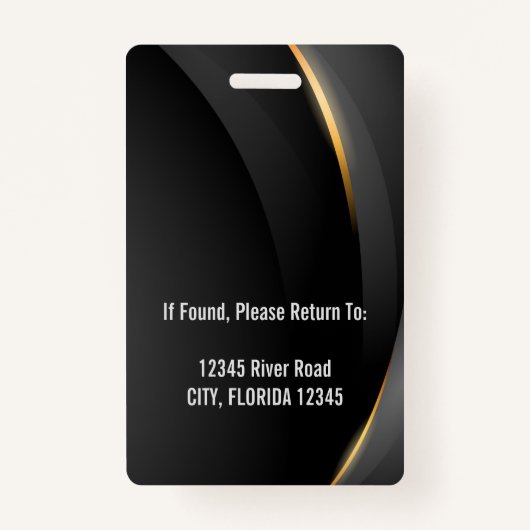 会社企業のロゴ従業員名写真ID バッジ (裏面)