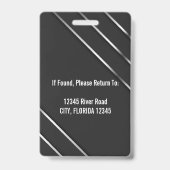 会社企業の従業員タイトル名写真ID バッジ (裏面)