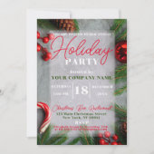 会社伝統的クリスマスホリデーパーティー 招待状 (正面)