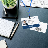 会社写真セキュリティID航空航空パイロット バッジ