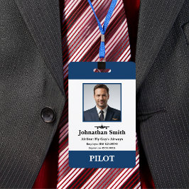 会社写真航空パイロットセキュリティID航空B バッジ