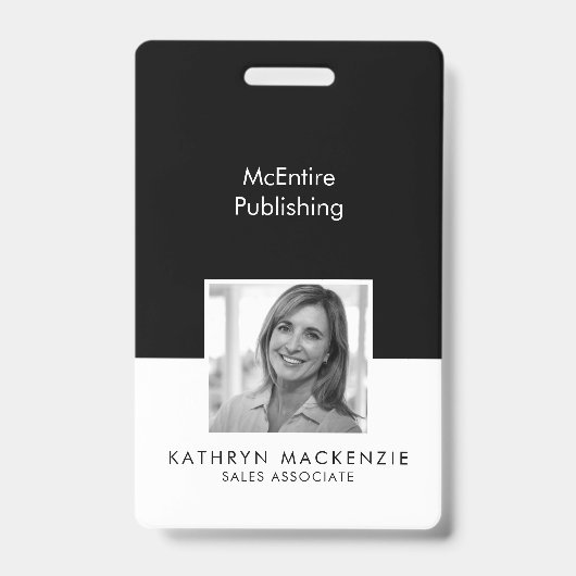 会社写真（白黒） （縦） バッジ (正面)