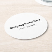会社名および文字の顧客ギフト ラウンドペーパーコースター (アングル)