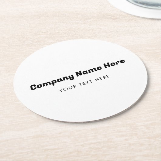 会社名および文字の顧客ギフト ラウンドペーパーコースター (アングル)