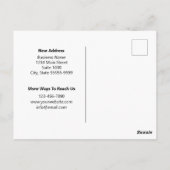 会社名がロゴを白黒に移動した ポストカード (裏面)