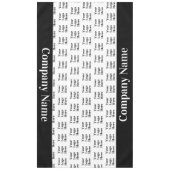 会社名ここに黒と白のロゴを入れるパターン テーブルクロス (正面)