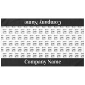 会社名ここに黒と白のロゴを入れるパターン テーブルクロス (正面(横))