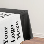 会社名ここに黒と白のロゴを入れるパターン テーブルクロス (インサイチュ)