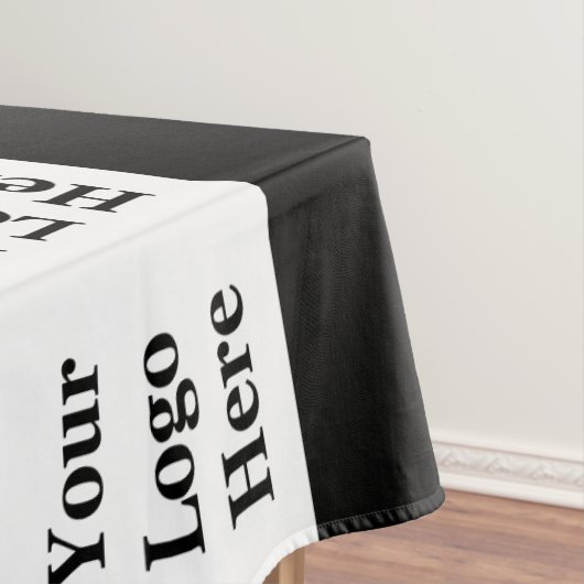 会社名ここに黒と白のロゴを入れるパターン テーブルクロス (インサイチュ)