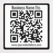 会社名その他の情報およびカスタマイズ可能なQRコード ラベル (デザイン1)