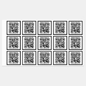 会社名その他の情報およびカスタマイズ可能なQRコード ラベル (シート)