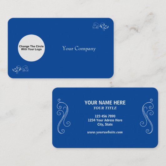 会社名とロゴでオブジェクトを変更する 名刺 (正面/裏面)