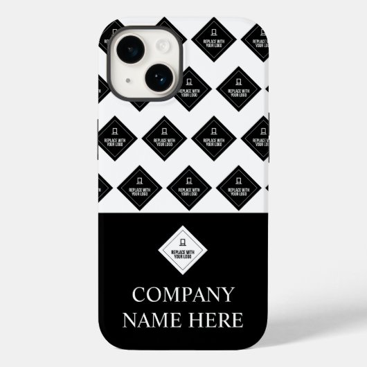 会社名とロゴのパターン Case-Mate iPhoneケース (裏面)