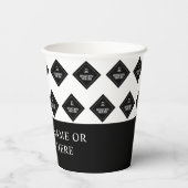 会社名とロゴパターン 紙コップ (裏面)