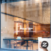 会社名とロゴ ウィンドウサイン (カフェ窓)