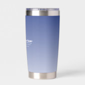 会社名とロゴ |編集可能な青と白 保温保冷タンブラー (背面)