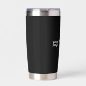 会社名とロゴ |黒と白 保温保冷タンブラー (正面)