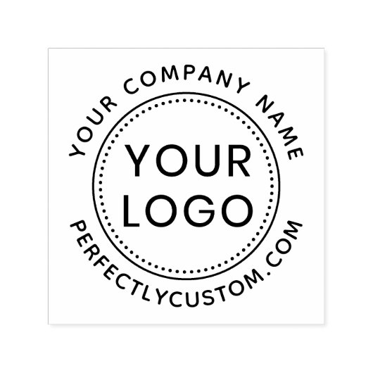 会社名と会社のURLカスタムロゴテンプレート セルフインキングスタンプ (デザイン)