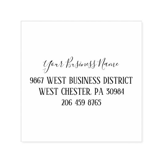 会社名と住所の追加モダン セルフインキングスタンプ (デザイン)