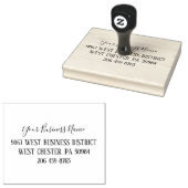 会社名と住所の追加モダン ラバースタンプ (押印)