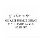 会社名と住所の追加モダン ラバースタンプ (インプリント)