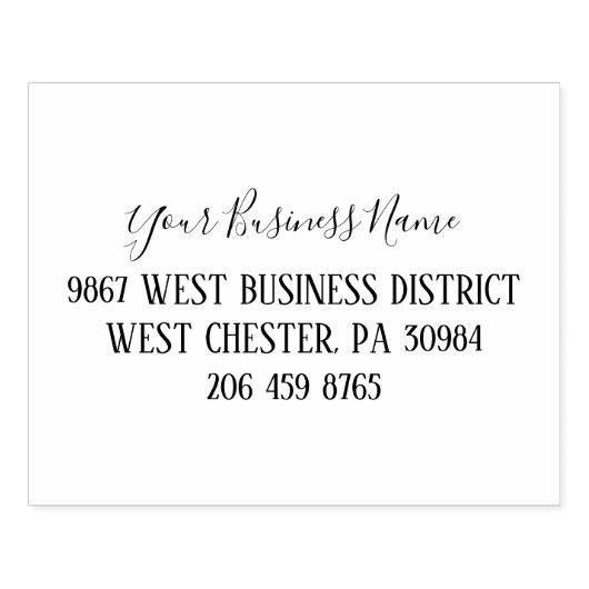 会社名と住所の追加モダン ラバースタンプ (インプリント)