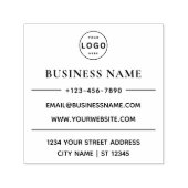 会社名と差出人住所のロパーソナライズされたゴ セルフインキングスタンプ (デザイン)