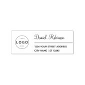 会社名と差出人住所のロパーソナライズされたゴ ラバースタンプ (押印)