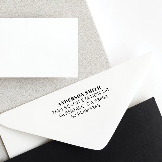 会社名と業務の差出人住所 セルフインキングスタンプ