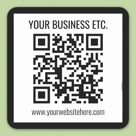 会社名と編集可能なQRコード スクエアシール