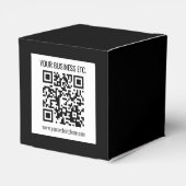 会社名と編集可能なQRコード フェイバーボックス (裏面サイド)