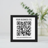 会社名と編集可能なQRコード プログラム (スタンド正面)
