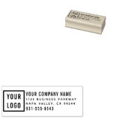 会社名と電話のはっきりした差出人住所 ラバースタンプ (押印)