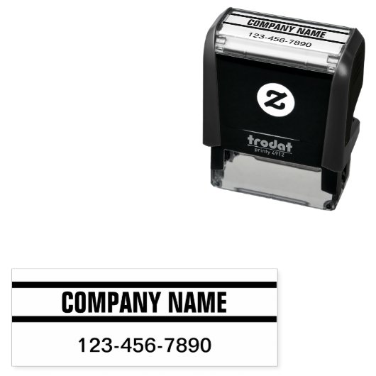 会社名と電話番号のプロモーション セルフインキングスタンプ (インサイチュ)