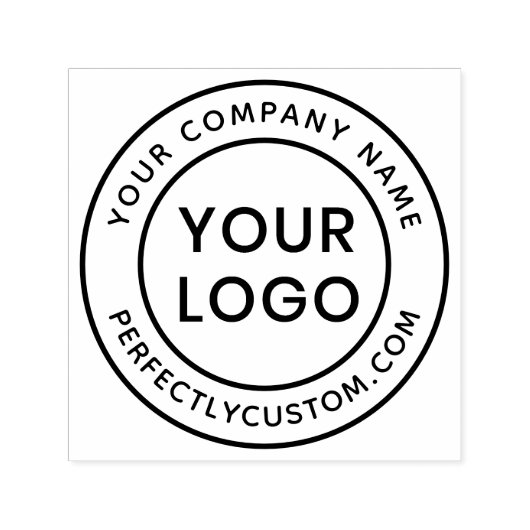 会社名とURLのロゴカスタムテンプレート セルフインキングスタンプ (デザイン)