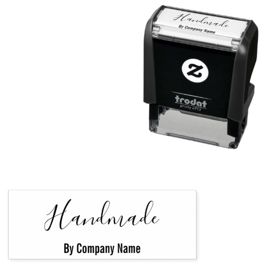 会社名による手作りスクリプト文字テンプレート セルフインキングスタンプ (インサイチュ)