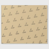 会社名のパーソナライズ文字 ラッピングペーパー (フラット)