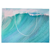 会社名のプロモーションブルー ラージペーパーバッグ (裏面)